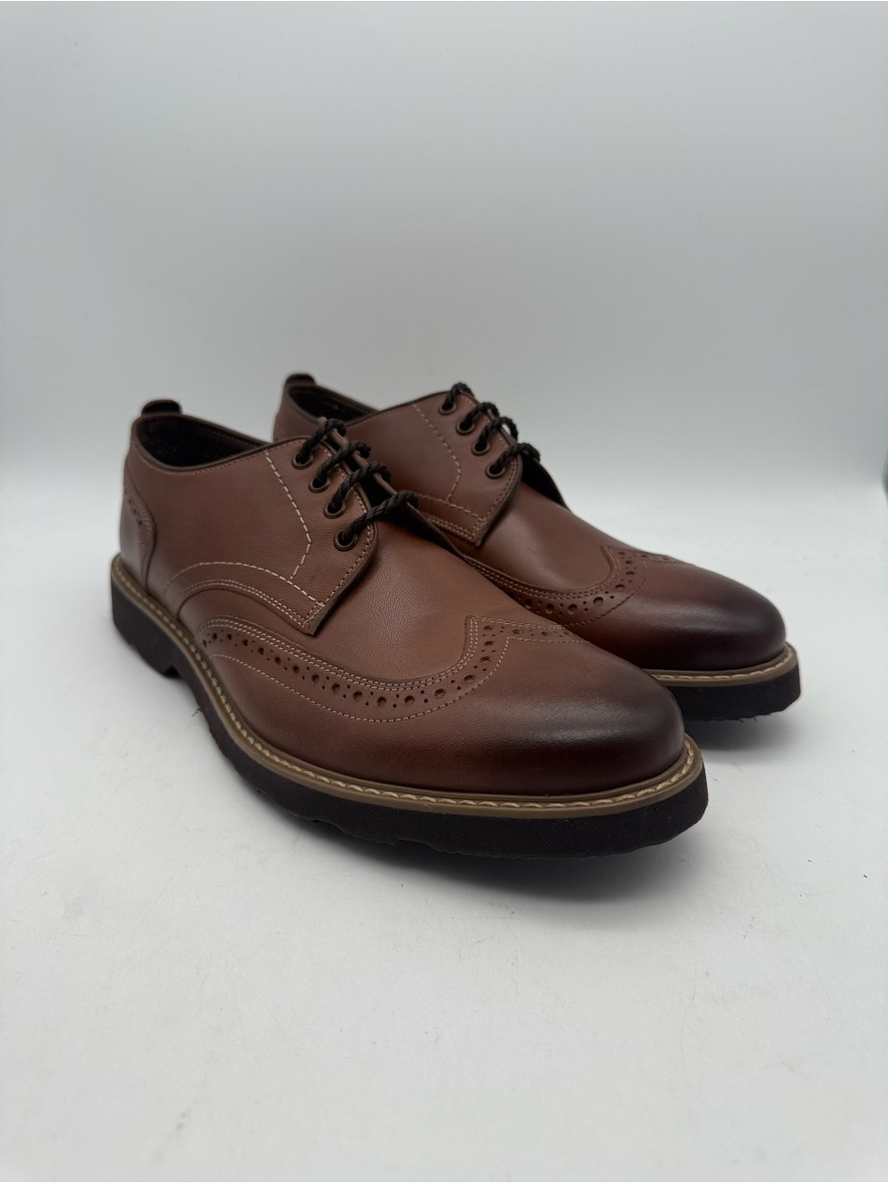 BRAND NEW Florsheim Casey F-lites Brown Wingtip Oxfords Mens Size 9 D US